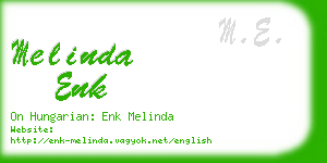 melinda enk business card